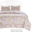thumbnail image 4 of Milan 2 Piece Microfiber Blooming Flower Pattern Twin Quilt Set, White and Pink, 4 of 5