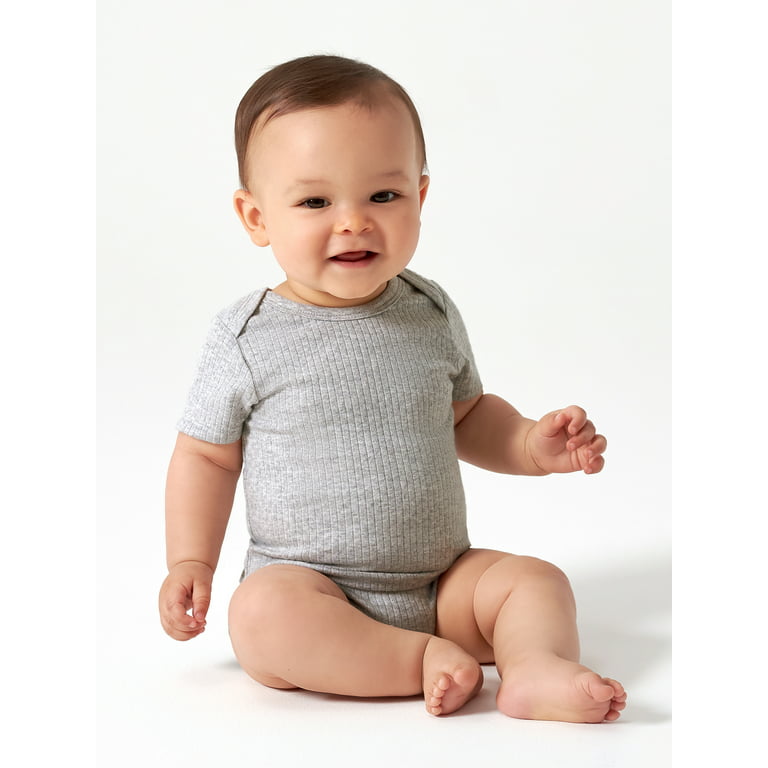 Modern Moments by Gerber Baby Boy Short Sleeve Onesies Bodysuits, 4-Pack,  (Newborn-24 Months)