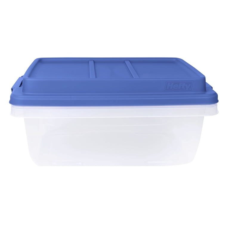 Hefty HI-RISE 18-Quart Storage Bin, Blue photo 7