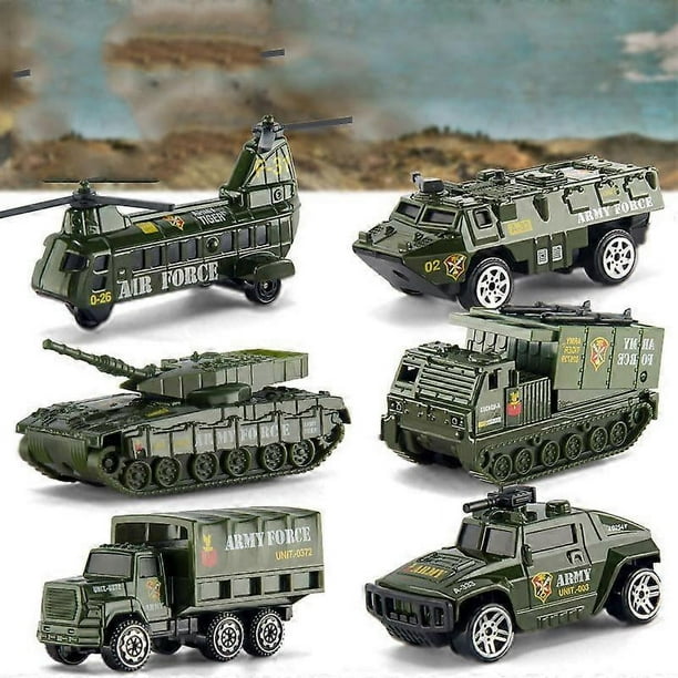 Juego de 6 coches de juguete de metal fundido a presión, modelos de coches de aleación, para niños pequeños.
