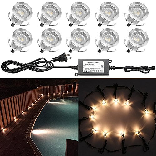 Low Voltage LED Deck Light Kit, QACA Stainless Steel Waterproof