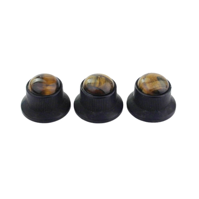 Gorro de copa Guyker de Control Knobs para guitarra y bajo, 3 unidades, aleación de zinc