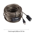 thumbnail image 2 of Cable de extensión USB con chip USB 2.0 de alta velocidad, repetidor activo, teclado, impresora, cable extensor, 20 m Inevent DZ4162-04, 2 of 7