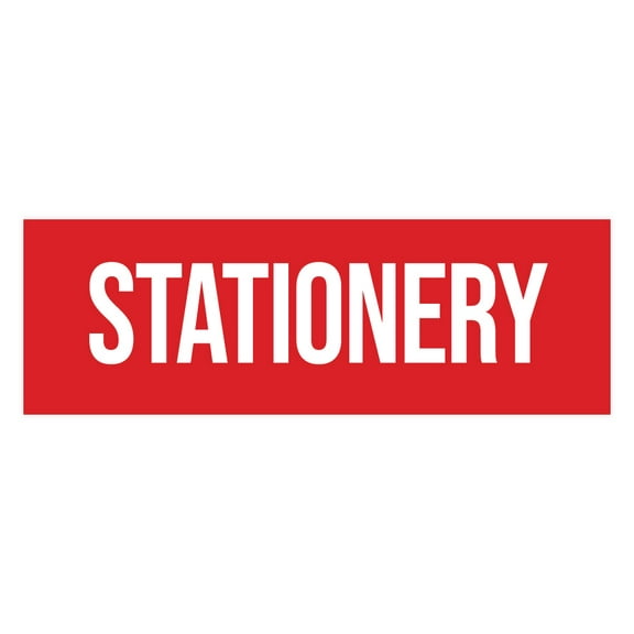 Signs ByLITA Basic Stationery Sign (Red) - Large