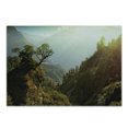 thumbnail image 1 of Landscape Cutting Board, Forest Nepal Himalaya Mountains Sunlight Majestic Scenery Nature Photo, Decorative Tempered Glass Cutting and Serving Board, Small Size, Green Pale Yellow, by Ambesonne, 1 of 1