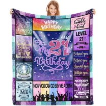 21st Birthday Gifts for Her, 21st Birthday Blanket 50"x60", 21st Birthday Gift Ideas, Gifts for 21 Year Old Female Women Bestie Sister, 21st Birthday Gift for Girls Throw Blankets