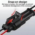 thumbnail image 2 of 5 Sets Waterproof Automotive Male Female Electrical Connectors Plug Auto Connectors With Cable 2 Pin Connector, 2 of 5