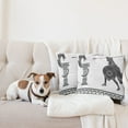 thumbnail image 4 of Ambesonne Retro Throw Pillow Cover 2 Pack, Hero and Dragon Myth, 20", Grey Charcoal Grey White, 4 of 5