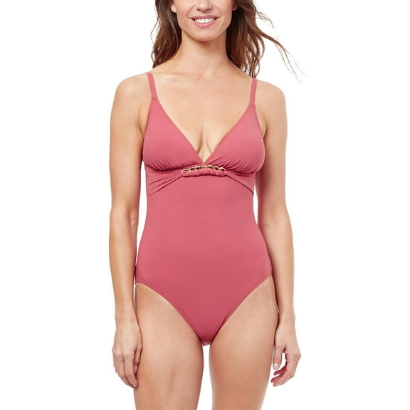 Profile by Gottex womens  Unchain My Heart V-Neck One-Piece, 12