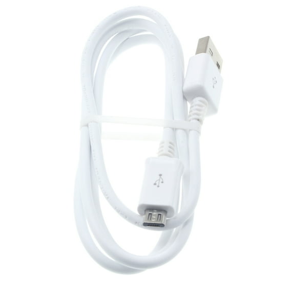 USB Cable for Galaxy J7/J5/J3/J2/J1 - MicroUSB OEM Charger Cord Power Wire Sync Fast Charge White Y8A Compatible With Samsung Galaxy J7/J5/J3/J2/J1