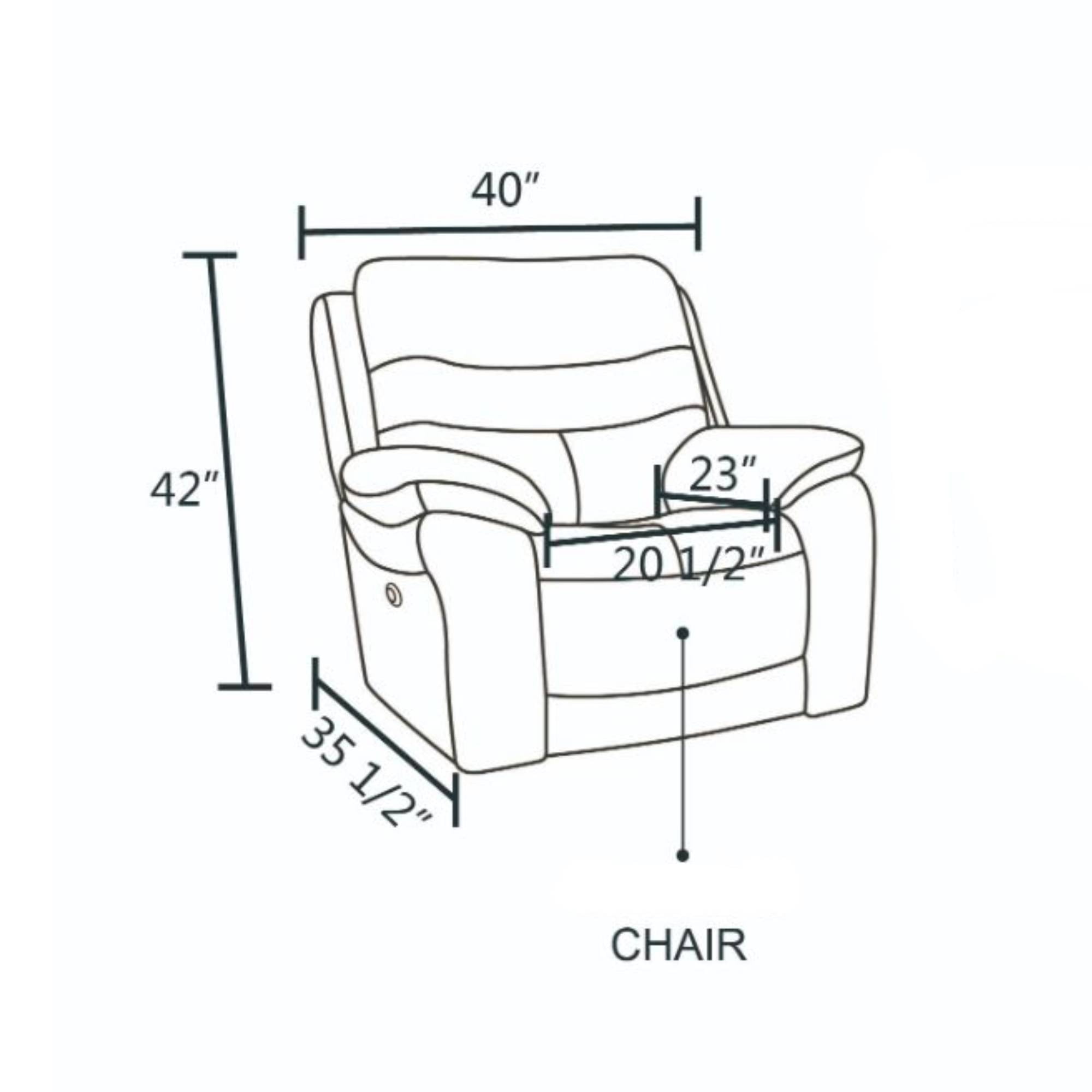 Genuine Leather Power Recliner Chairs for Adults Electric Power Recliner Sofa Chair for Living Room , Grey