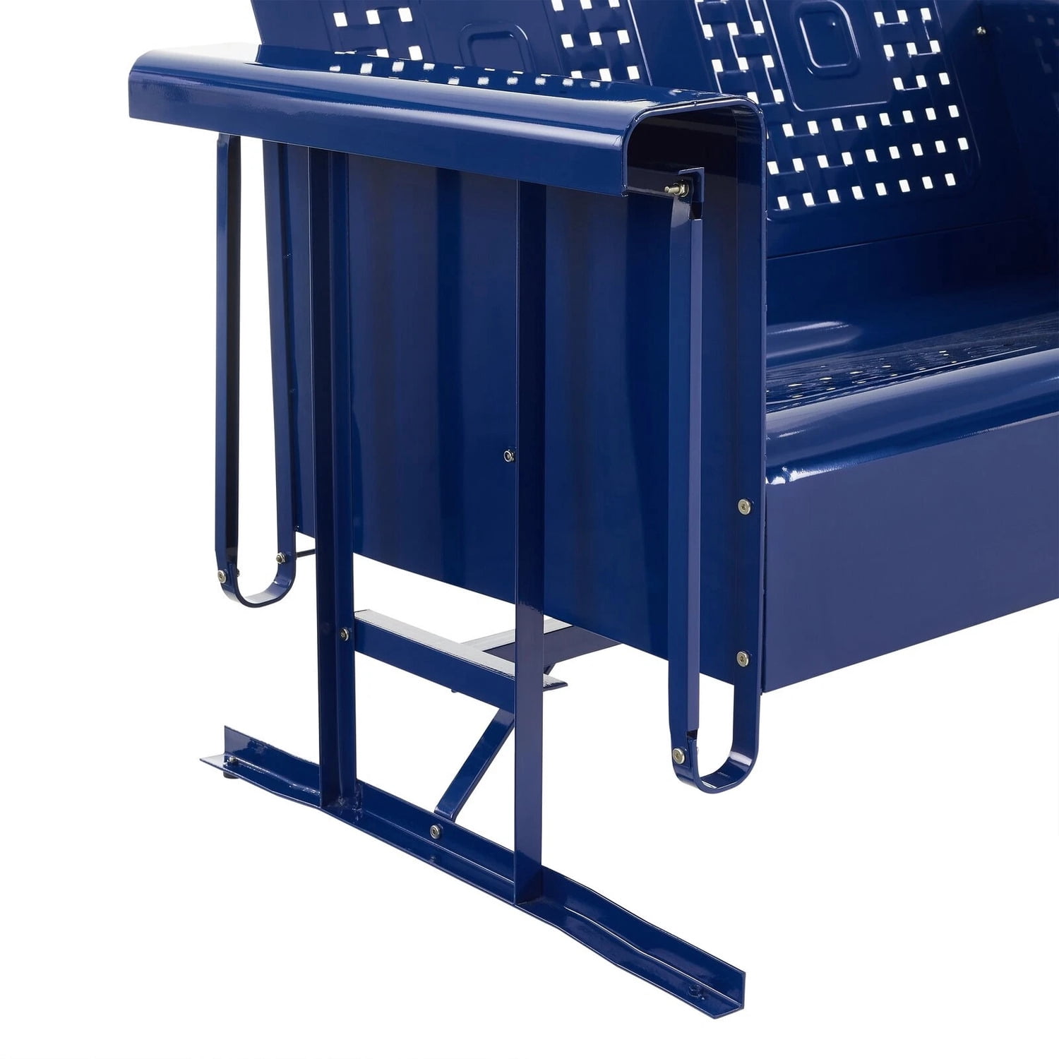 Maykoosh Outdoor Patio Loveseat & Porch Glider for Smooth & Stylish Seating - Navy Gloss Metal