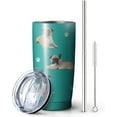 thumbnail image 2 of Dog Design Tumbler Stainless Steel Insulated Travel Coffee Cups with Lid and Straw,Ideal Memorial Gift for Dog Dad/Mom,20oz, 2 of 6
