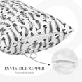 thumbnail image 3 of Lsque Fish Bones Pattern Pillow Case – Soft & Cozy Throw Pillow Cover, Hypoallergenic Cushion Case for Sleeping Women with Envelope Closure-20"x30", 3 of 6