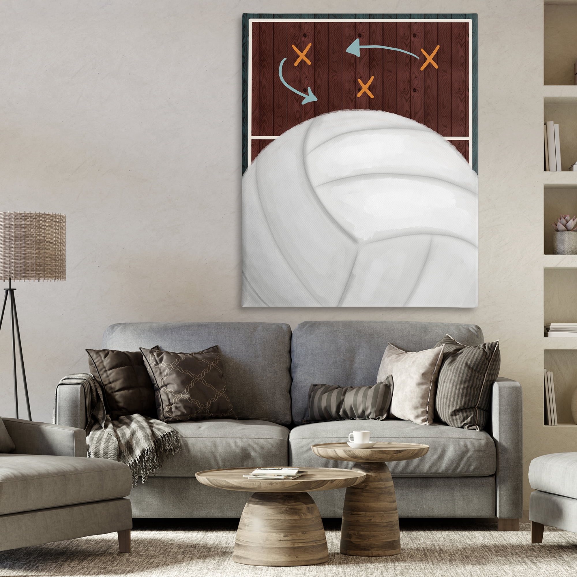 Stupell Industries Volleyball Court Tactics Canvas Wall Art, design by Jennifer Stith