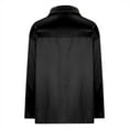 thumbnail image 6 of IROINNID Silk Shirt for Women Discount Loose Fit Long Sleeve T-shirt Casual Base Blouse Solid Shirts,Black, 6 of 6