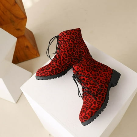 

YOTAMI Women s Boot Autumn and Winter Flowers Color Matching Thick High-heeled Platform Sleeve High Boots Fashion Red 7