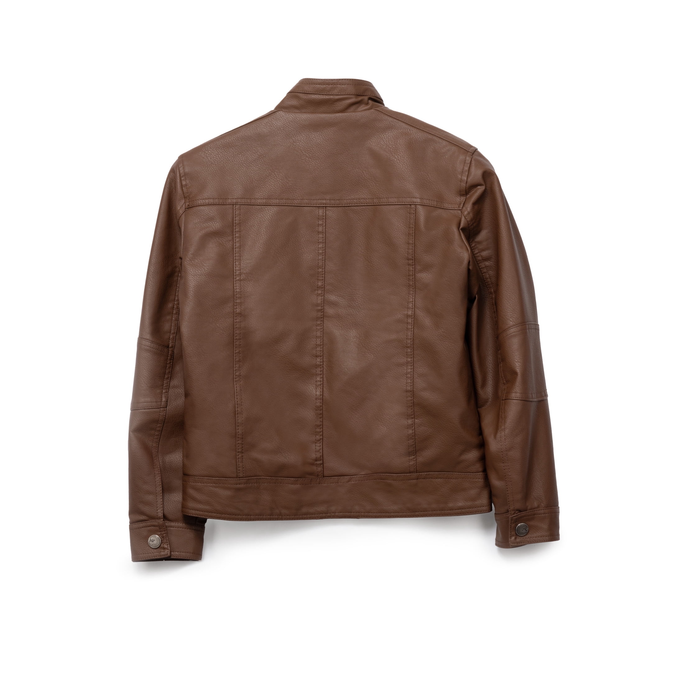 X RAY Teen Faux Leather Jacket for Fall & Winter (S - XL), Kids Outerwear Coat, Motorcycle PU Leather Jacket for Boys, Tan, XL