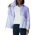 thumbnail image 4 of Women's Columbia Flash Forward Hood Colorblock Windbreaker Jacket Color: White Black Size: XX LARGE, 4 of 5