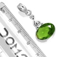 thumbnail image 2 of 925 Silver Pendant For Chain Necklace For Women Green Peridot Quartz Stone Silver Pendant August Birthstone Elegant Silver Pendant Gift For Girl Friend On Halloween 925 Gemstone Silver Jewelry, 2 of 3