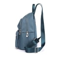 thumbnail image 4 of Bolso de hombro escolar de nailon resistente al agua, mochila informal para mujer (azul claro), 4 of 9