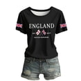 thumbnail image 4 of Yuanlong Womens England Union Graphic T Shirt Crewneck Short Sleeve Tees Soft Loose Casual Patriotic Holiday Travel Stylish Top, 4 of 5