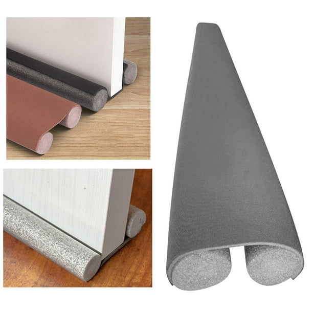 Tapón de tiro doble para debajo de la puerta, reducción de olores y luz de ruido, tope de puerta, burlete para parabrisas, excluidor de tiro, tapón de , gris Baoblaze Tapón de puerta