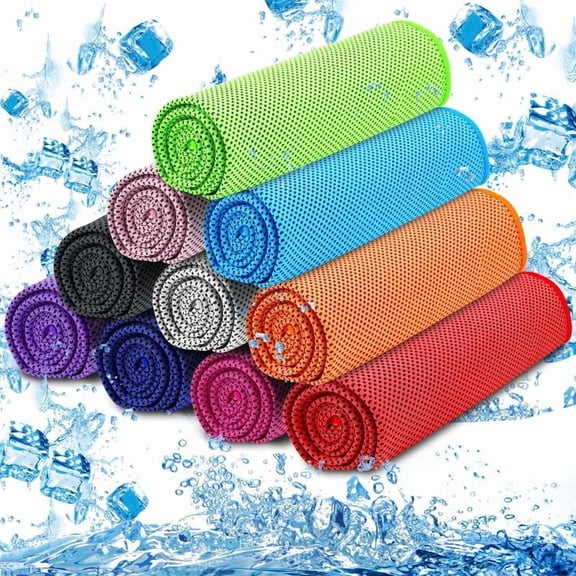 30pcs Cooling Towels for Neck and Face (30"x12"), Ice Microfiber Cooling Towels Bulk for Workout Chill Sweat Towels Cooling Neck Wraps for Gym Yoga Golf Running Sport