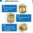 thumbnail image 4 of TOP! 362Pcs Nut Inserts, M2/M3//M5/M6 Threaded Heat Set Insert Tool, Female Thread Knurled Embedment, 4 of 4