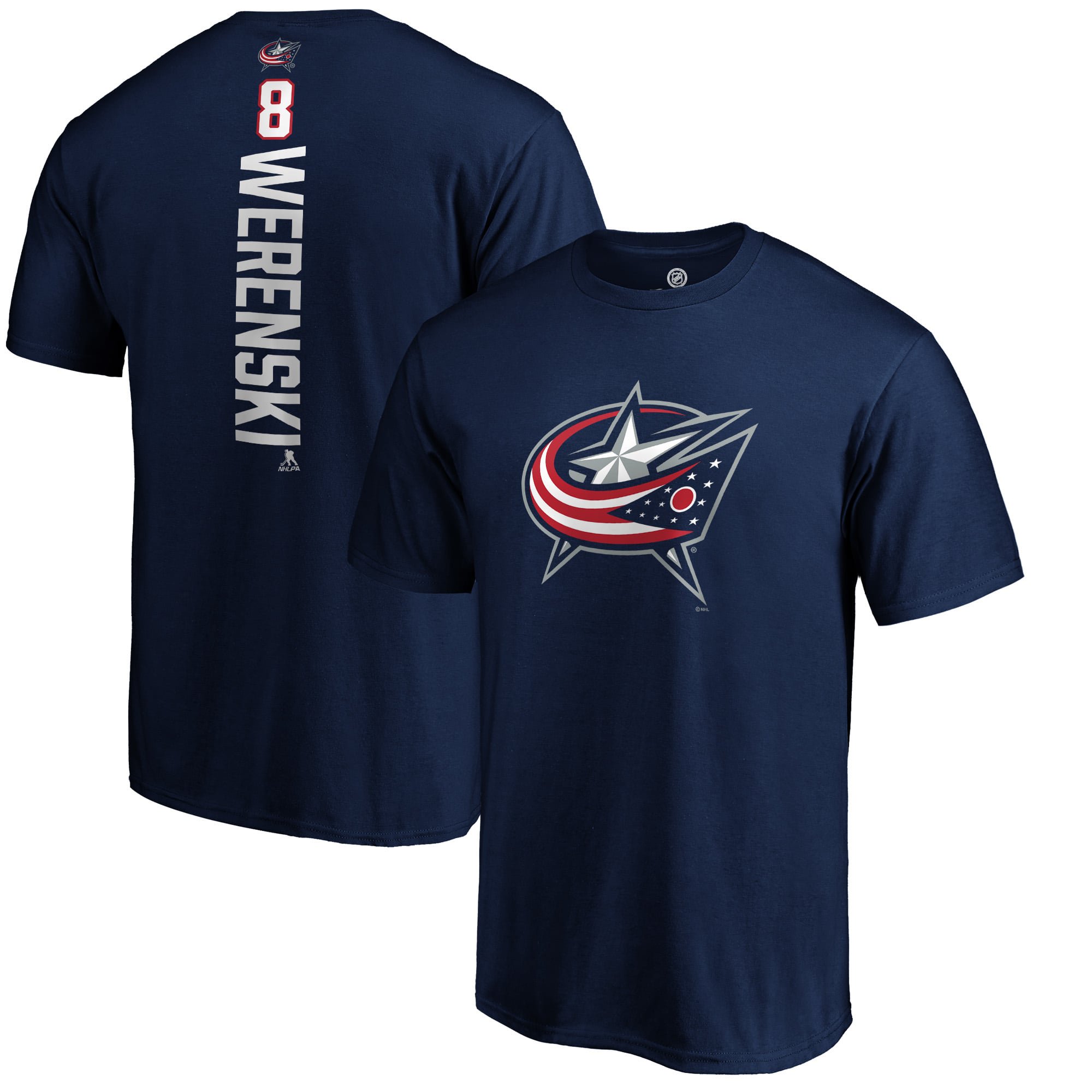 Men's Zach Werenski Navy Columbus Blue Jackets Playmaker T-Shirt