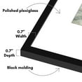 thumbnail image 6 of Americanflat 20x30 Poster Frame with Polished Plexiglass with 12x18 Mat Display Photo Streamline Thin - Black, 6 of 8