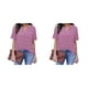 thumbnail image 3 of Blusa con cuello en V Qarigey Floral manga corta holgada para mujer verano trabajo viaje, 3 of 6