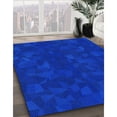 thumbnail image 3 of Ahgly Company Machine Washable Indoor Rectangle Transitional Bright Blue Area Rugs, 8' x 10', 3 of 7