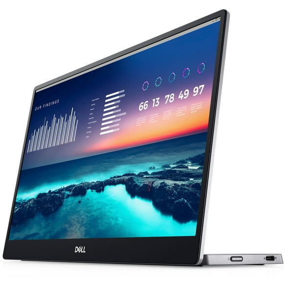 Dell 14-Inch FHD LED Portable Monitor with Dual-Screen Productivity, in-Plane Switching, USB-C Connectivity, Low Blue Light, and Display Manager Software