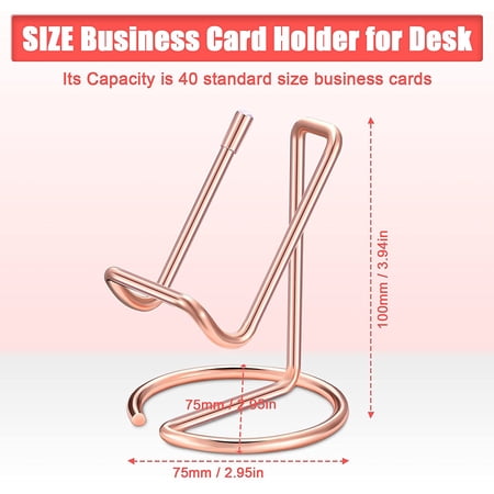 2 Pieces Metal Business Card Holder for Desk, Cell Phone Stand, Elegant ...