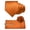 Bright Orange, variant on Burgundy Tie Set for Men, 4PCS Gift Set with Pocket Square, Tie Clip & Lapel Pin