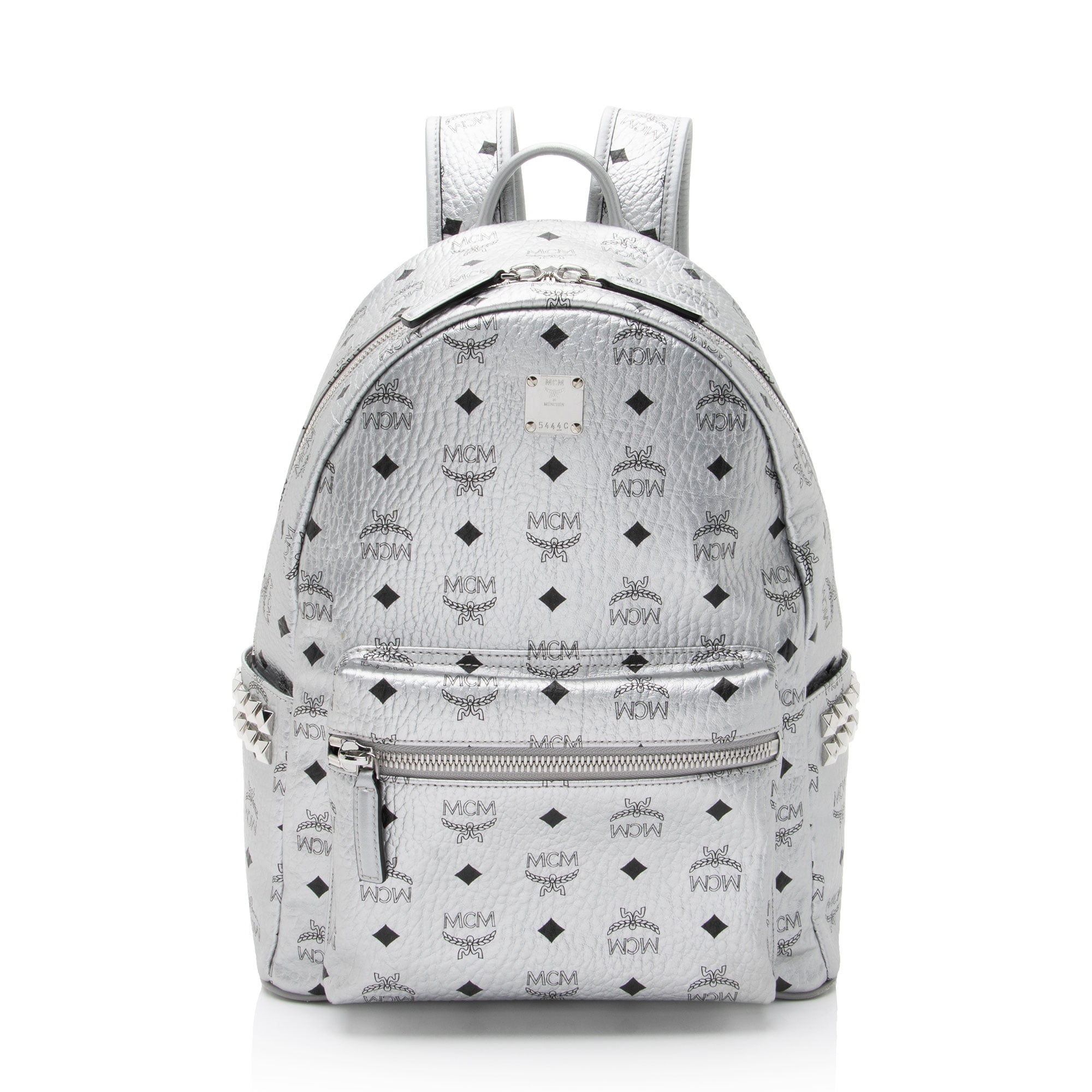 Pre-Owned MCM Visetos Side Studs Stark Medium Backpack  display picture 2