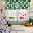 thumbnail image 5 of St. Patrick's Day Curtain Valances for Windows, Kitchen Valance Window Treatments Panel 2 Pack, Green Checked Luck Leaves Gnomes Rod Pocket Short Curtains for Bathroom Bedroom 42 x 12 Inch, 5 of 8