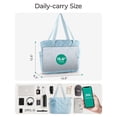 thumbnail image 6 of BAGSMART Crush Tote Bag for Women, 20L Puffer Work Tote with Zipper, Travel Essentials Quilted Nurse Hospital Bag, Sky Blue, 6 of 7