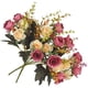 thumbnail image 2 of Nvzi 4 ramos de rosas artificiales. 48 rosas pequeñas, flores de seda de plástico, adecuadas para la decoración de plantas de la mesa de la oficina de Navidad, bodas, hoteles familiares, azul oscuro, 2 of 4
