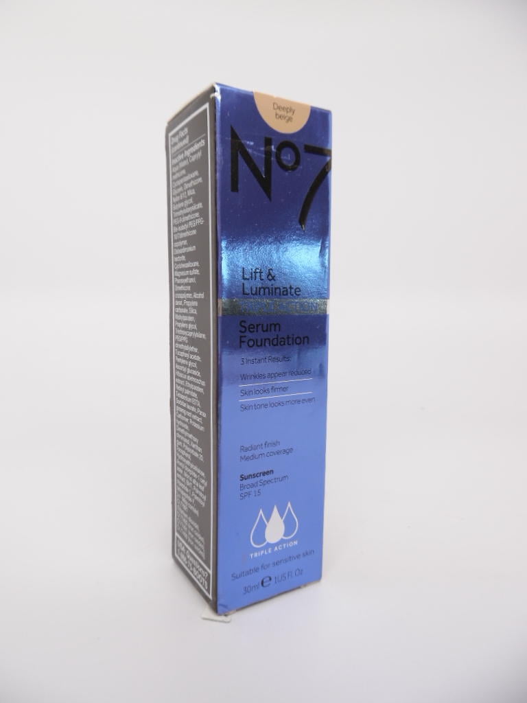 No7 Lift & Luminate Triple Action Serum Foundation SPF 15 - Deeply Beige - 1 oz