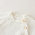 thumbnail image 7 of THDHVS Unisex Newborn Clothes,Toddler Outfits for Girls,Newborn Girl Outfits Unisex Newborn Knit Clothes 2-PC Set Long Sleeve Bodysuit with Hat Solid Color Infant Outfits White 1-1.3 Years, 7 of 7