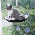 thumbnail image 1 of Flmtop Pet Cat Window Mount Hammock Suction Cups Warm Soft Bed Shelf Cage Rest Seat Coffee, 1 of 9