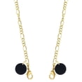 thumbnail image 1 of Acrylic 1/2" Disc Black Goldtone Face Mask Necklace, 1 of 2