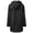 Black, variant on Womens Fleece Lined Denim Jacket, Hooded Sherpa Lined Jean Coat with Toggle Button, Mid-Length Oversized Trucker Jacket Outerwear, Fall Winter Warm Top for Women
