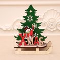 thumbnail image 2 of 1PC New Year DIY Decor Santa Snowman Elk Xmas Sled Ornaments Christmas Decorations for Home Crafts Wooden Jigsaw Gifts, 2 of 17