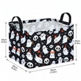 thumbnail image 3 of 1 Pack Halloween Basket Collapsible Fabric Storage Bin with Spooky Ghost Bat Pumpkin Prints for Halloween Party Decor Trick Or Treat Candy and Toys Organization, 3 of 4
