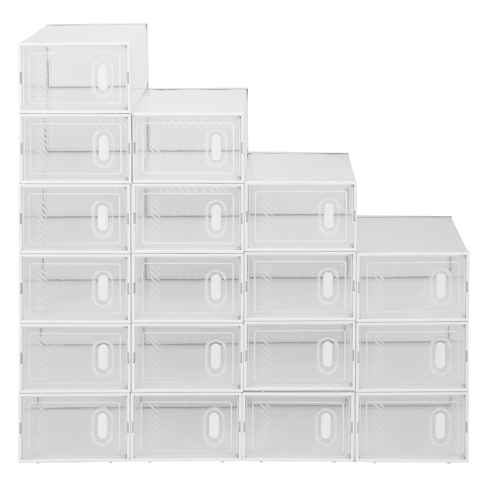 Richards Clear Plastic Storage Containers with Lids for Organizing -Set of  4 1 Large, 1 Medium, 2 Small 