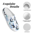 thumbnail image 5 of KLL Playful Penguins and Snowmen Pattern Adult Unisex Cozy Slippers,Fuzzy Slip-on Slippers TPR Sole Slippers Comfort Plush Home Footwear for Indoor & Outdoor-35/36, 5 of 7