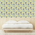 thumbnail image 3 of Ambesonne Daffodils Peel & Stick Wallpaper for Home, Delicate Leaves Flowers, 13"x100", Yellow Grey Pale Teal, 3 of 5